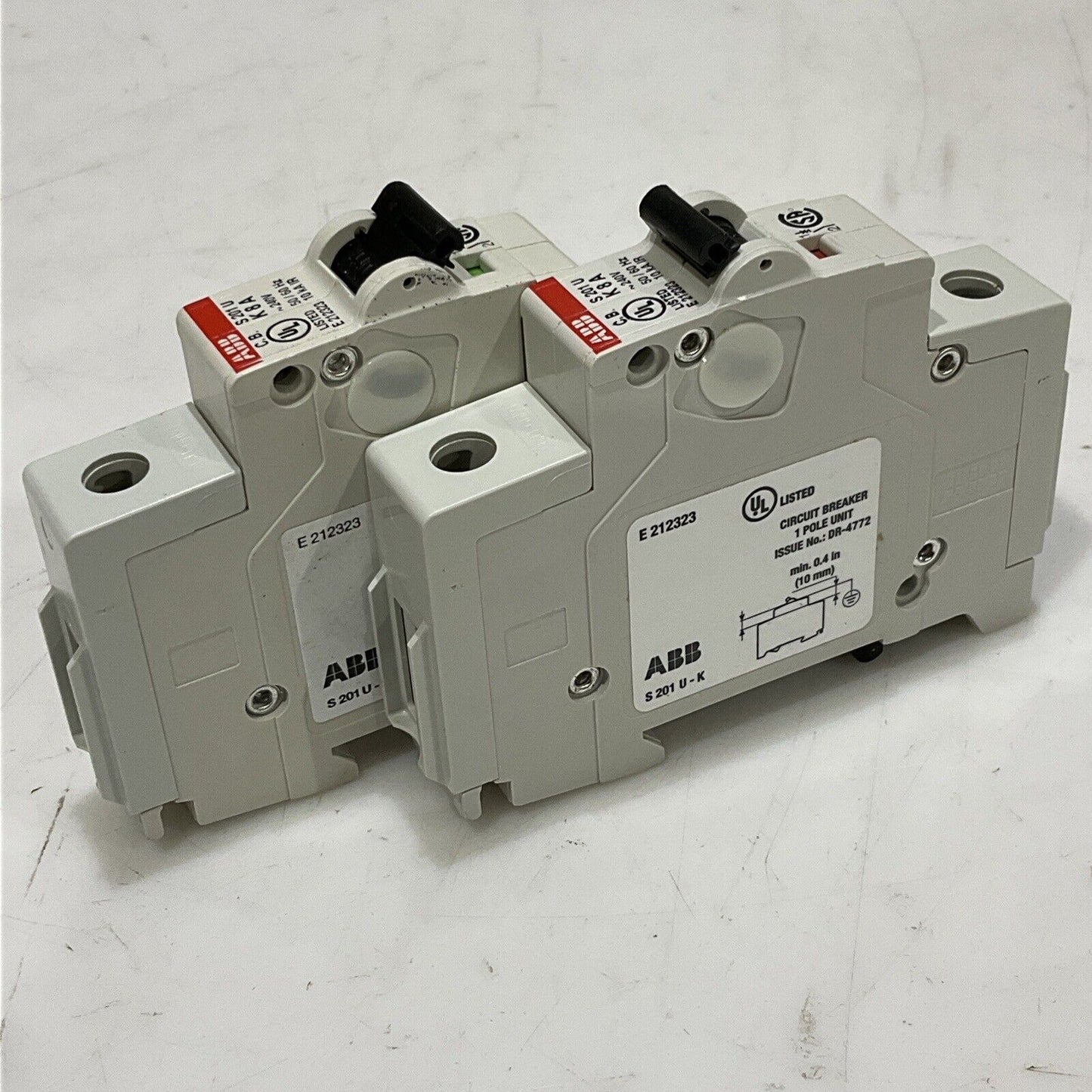 ABB S201U-K8 S 201 U K 8 A CIRCUIT BREAKER 240V 50/60HZ LOT OF 2 U3S
