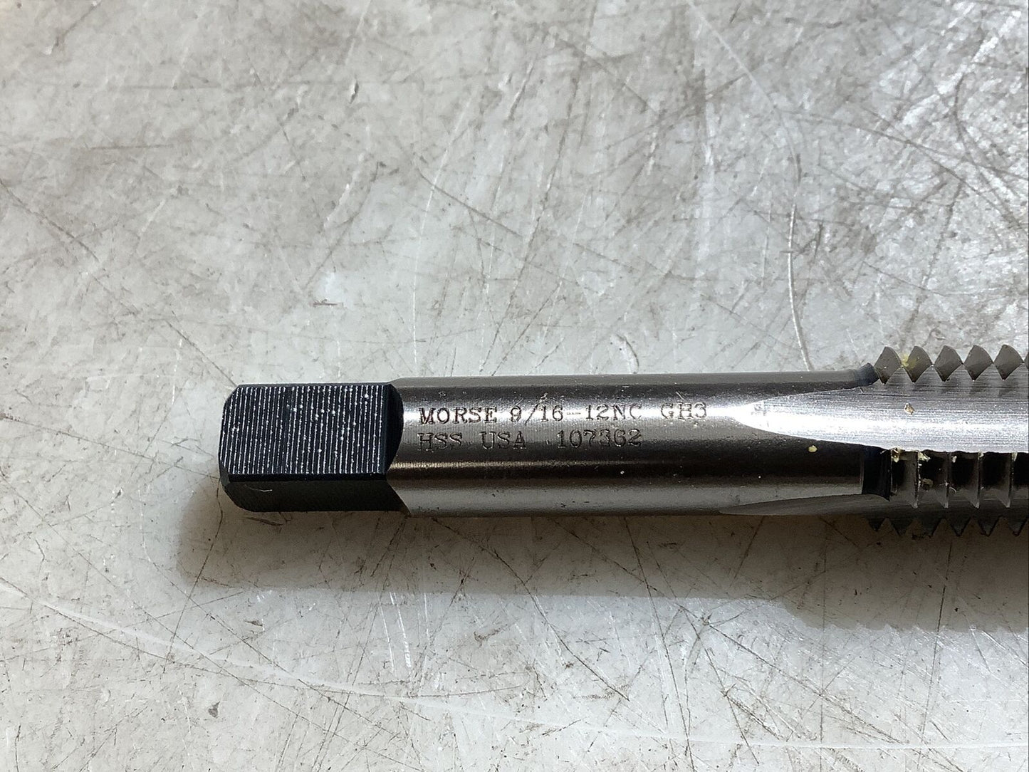 MORSE 32644 STRAIGHT FLUTE BOTTOMING TAP 9/16-12NC GH3 4FL 373 - LOT OF 2