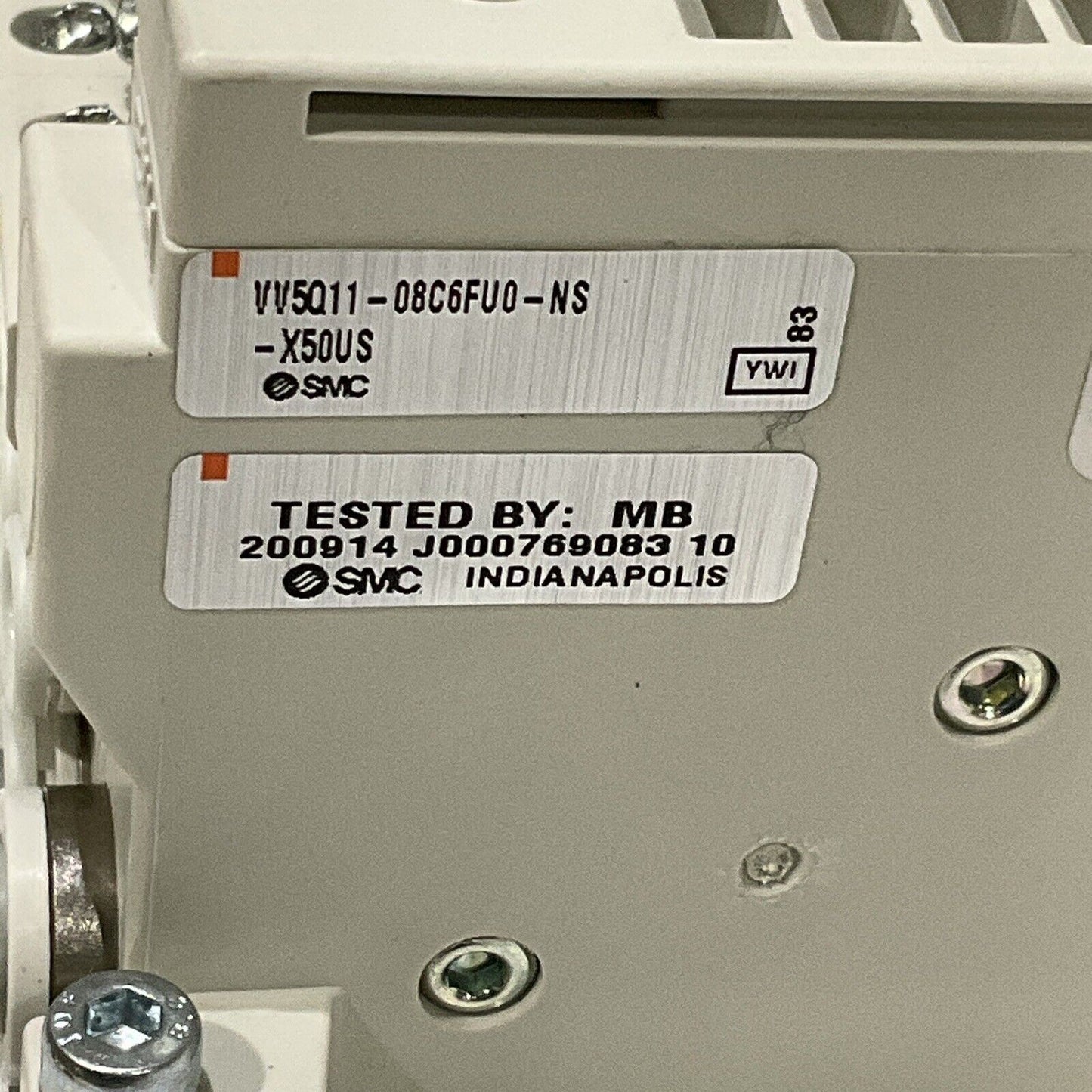 SMC VV5Q11-08C6FU0-NS-X50US 164K751G01 VALVE MANIFOLD INDEXER 8 STATION U3S