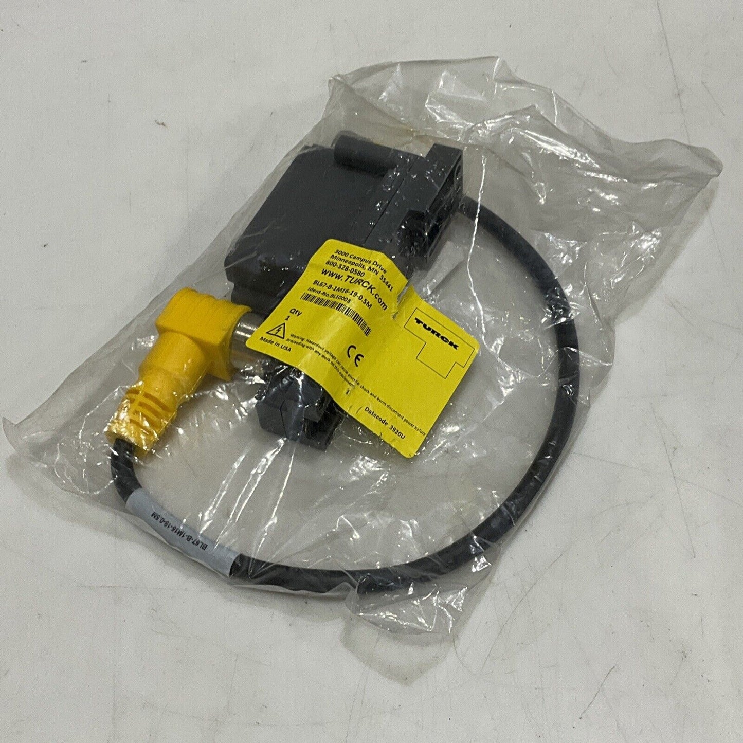 TURCK BL67-1M16-19-0.5M BASE MODULE WITH CABLE ASSEMBLY BL10003 U3S