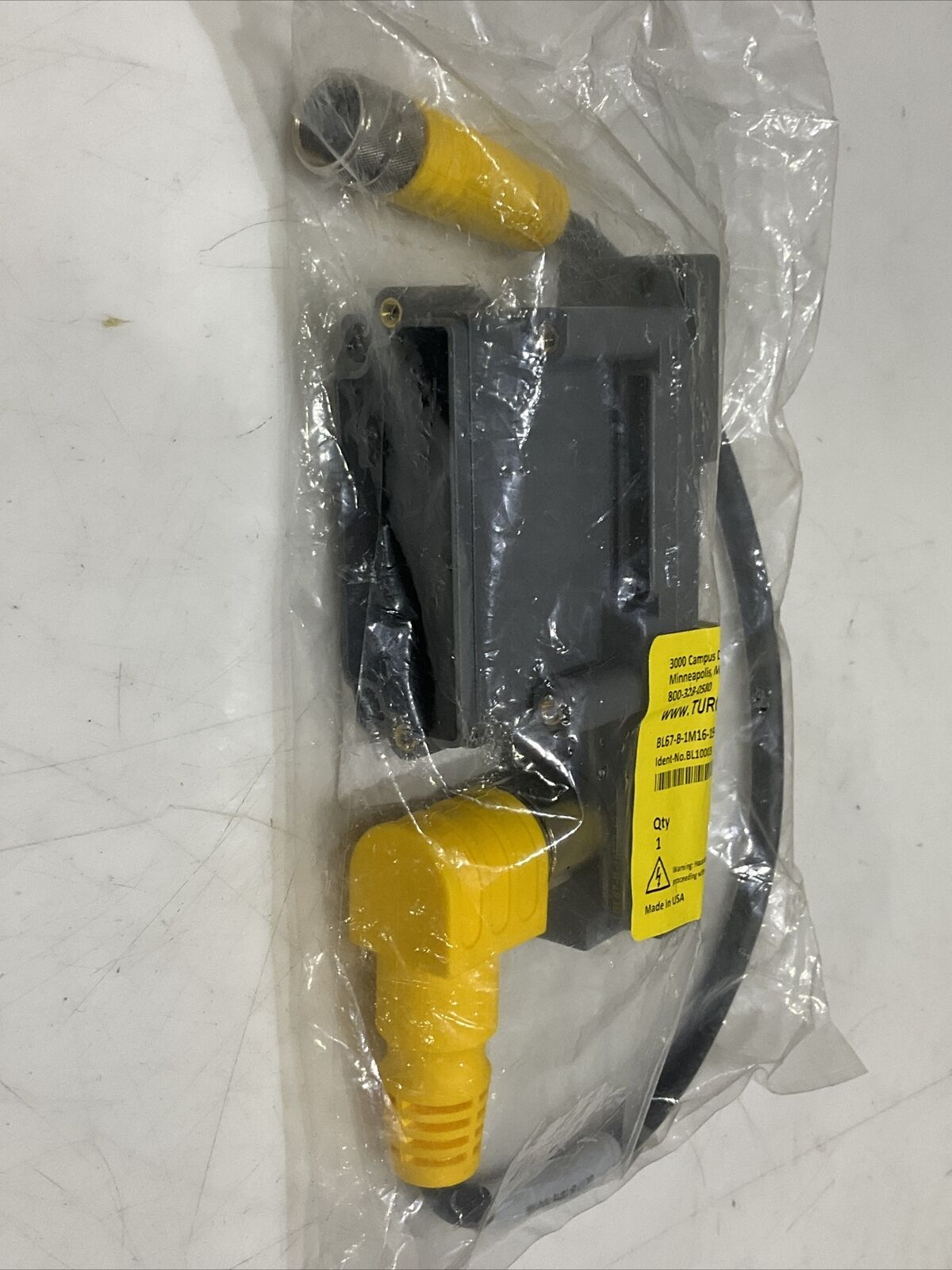 TURCK BL67-1M16-19-0.5M BASE MODULE WITH CABLE ASSEMBLY BL10003 U3S