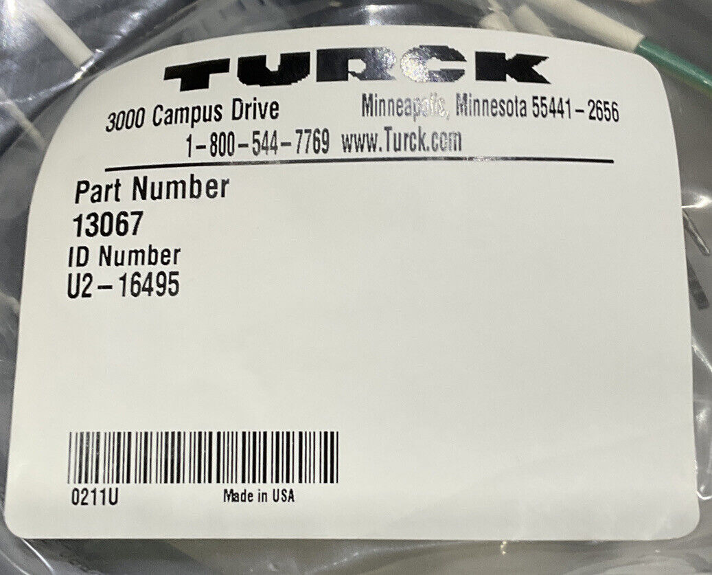 TURCK W4059 13067 INDUCT CABLE ASSEMBLY U3S