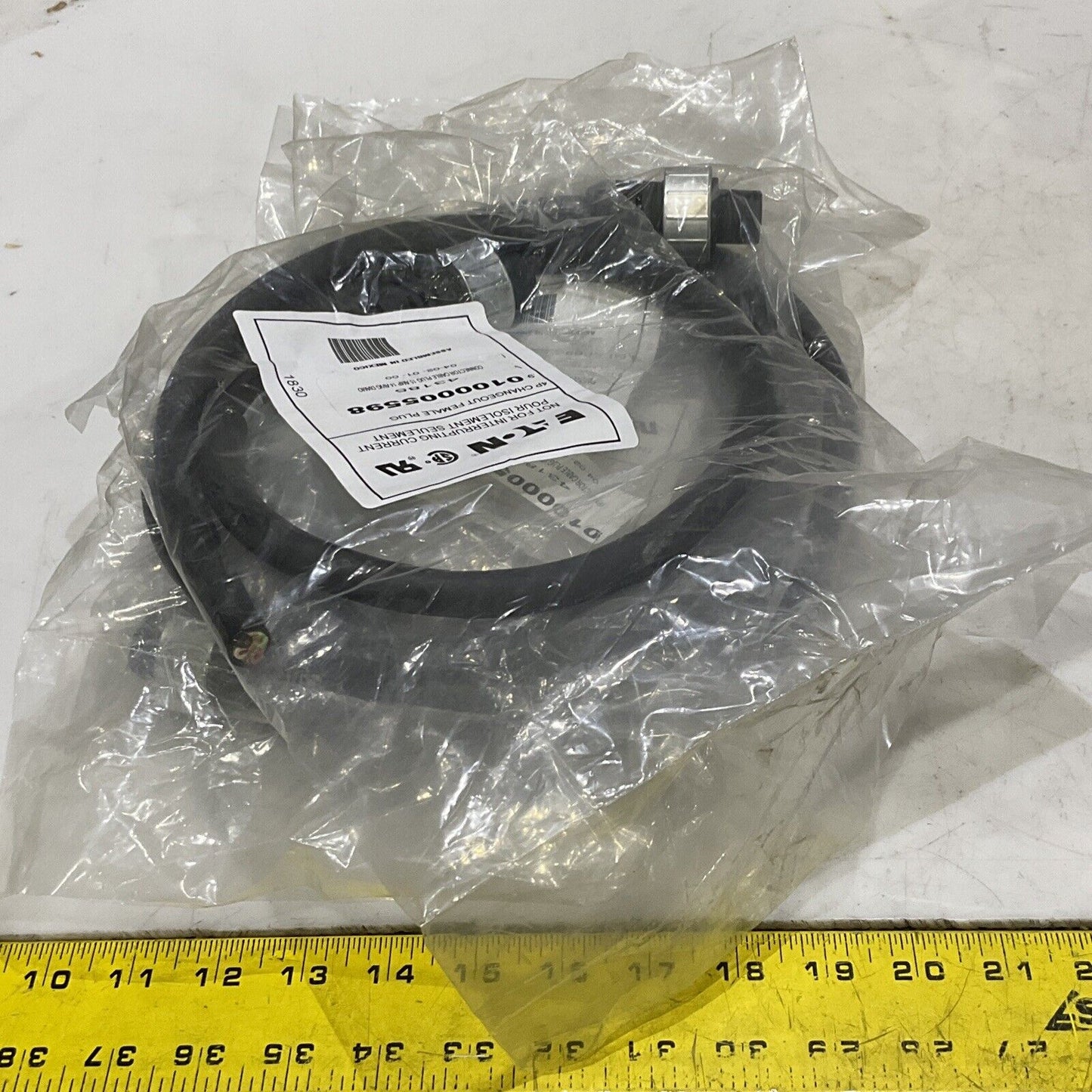 EATON X8653-567P 4P CHANGEOUT FEMALE PLUG 15AMP 600V REV M 3’ LOT OF 5 373