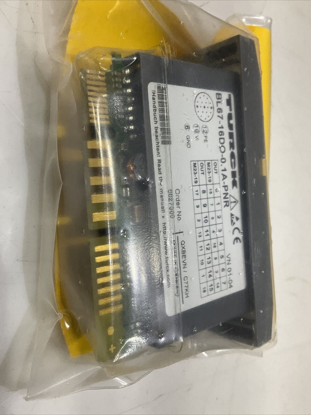 TURCK BL67-16DO-0.1A-PNR ELECTRONIC MODULE U3S