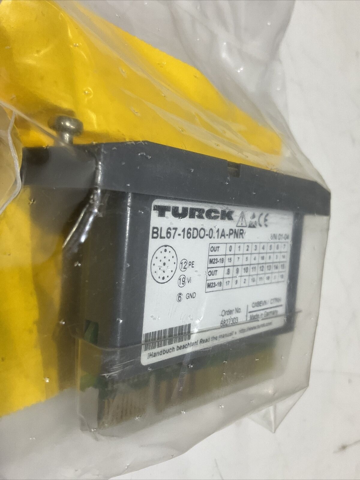 TURCK BL67-16DO-0.1A-PNR ELECTRONIC MODULE U3S