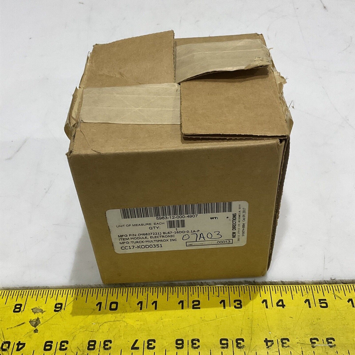 TURCK BL67-16DO-0.1A-PNR SYSTEM OUTPUT MODULE 16 DIGITAL OUTPUTS 24VDC LED U3S