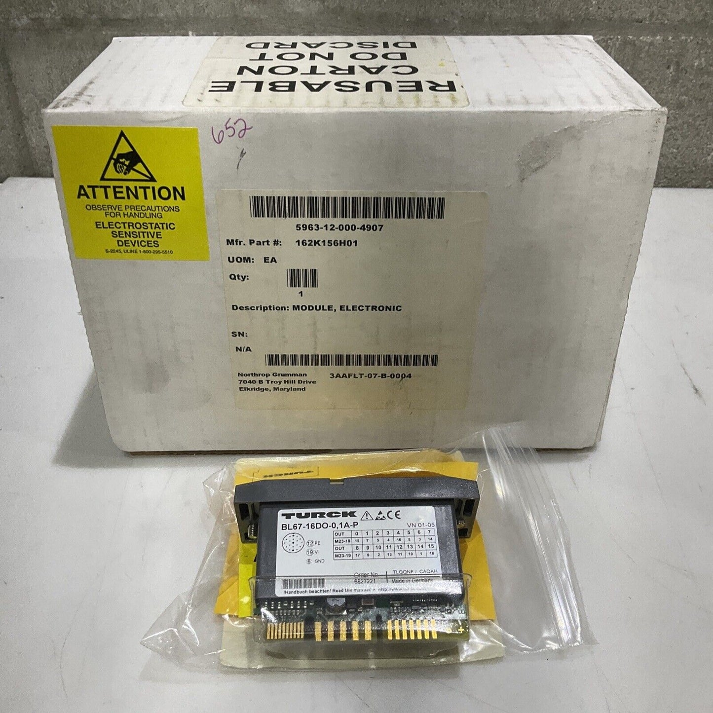 TURCK BL67-16DO-0.1A-PNR SYSTEM OUTPUT MODULE 16 DIGITAL OUTPUTS 24VDC LED U3S