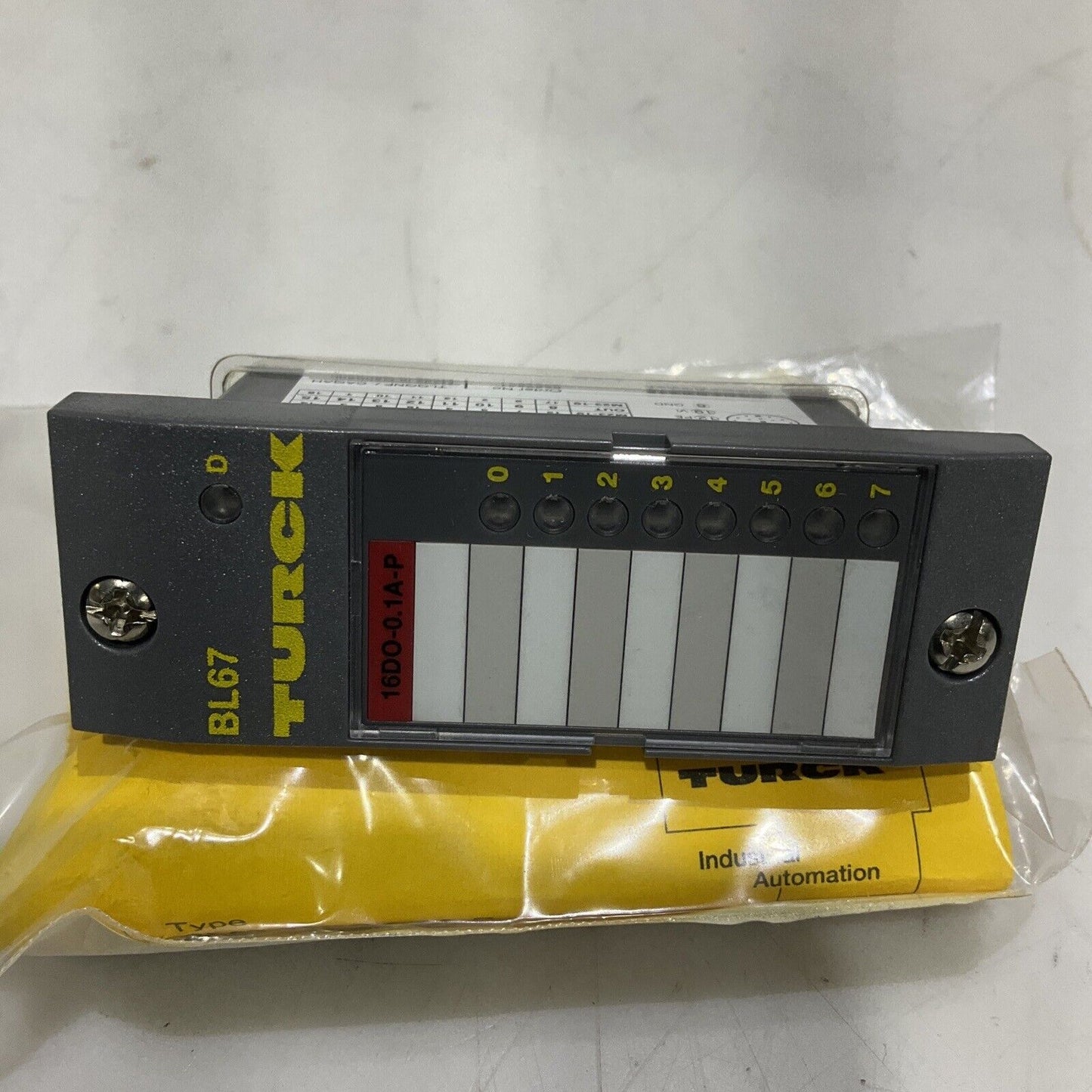 TURCK BL67-16DO-0.1A-PNR SYSTEM OUTPUT MODULE 16 DIGITAL OUTPUTS 24VDC LED U3S