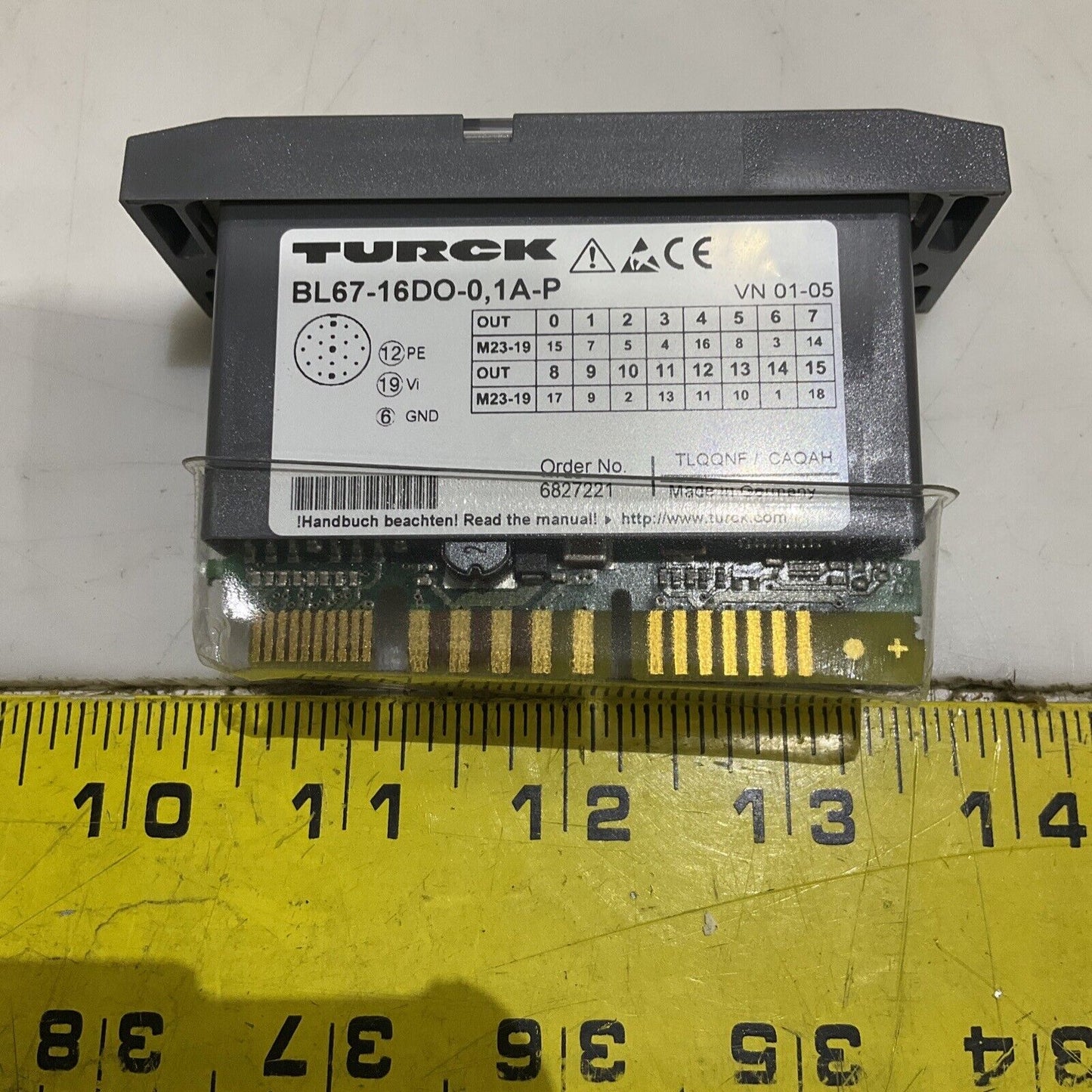 TURCK BL67-16DO-0.1A-PNR SYSTEM OUTPUT MODULE 16 DIGITAL OUTPUTS 24VDC LED U3S