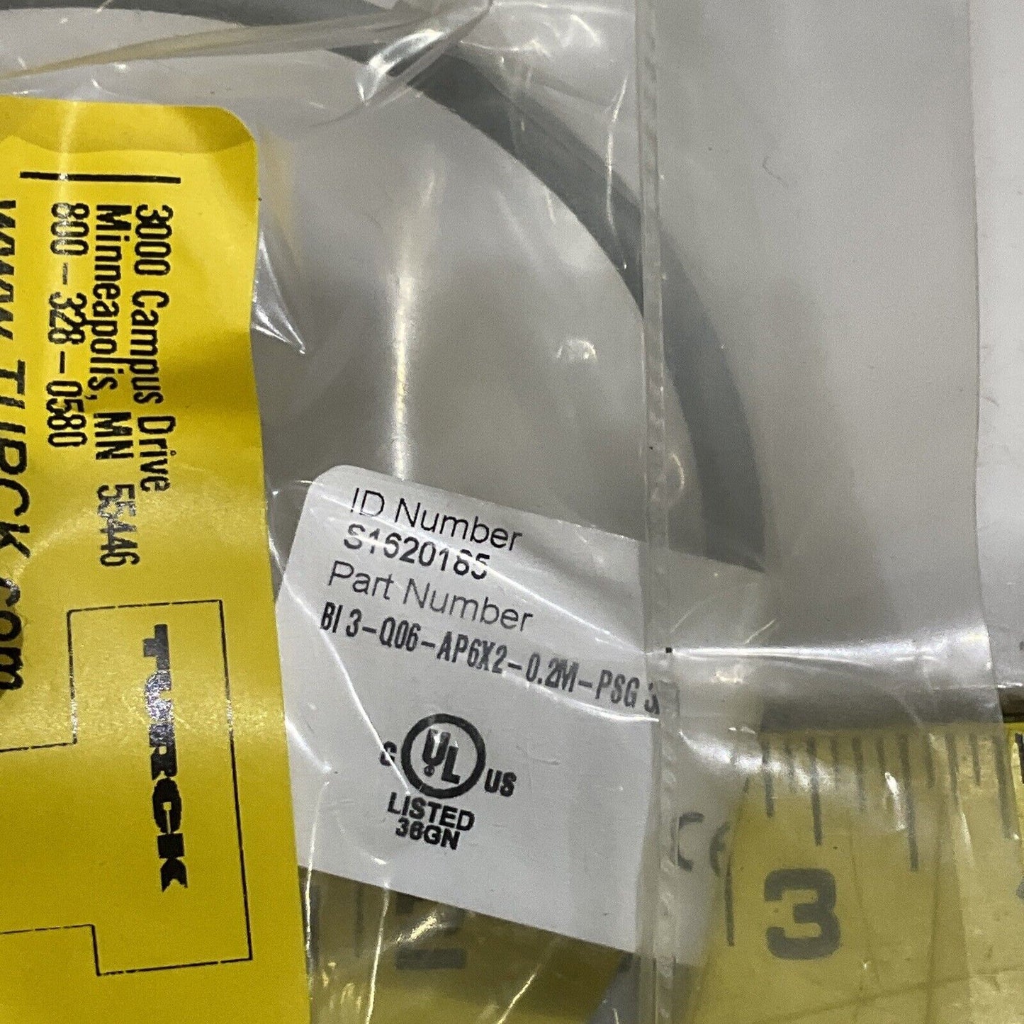 TURCK BI3-Q06-AP6X2-0.2M-PSG 3M INDUCTIVE SENSOR SWITCH 3WIRE 10-30 VDC U3S