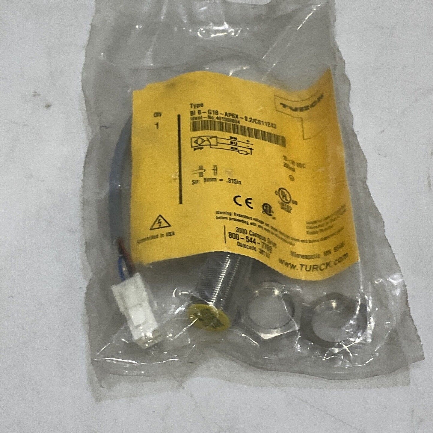 TURCK BI8-G18-AP6X-0.2/CS11243 INDUCTIVE PROXIMITY SENSOR LOT OF 4 U3S