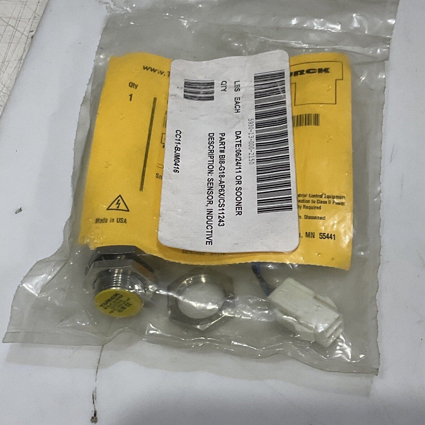 TURCK BI8-G18-AP6X-0.2/CS11243 INDUCTIVE PROXIMITY SENSOR LOT OF 4 U3S