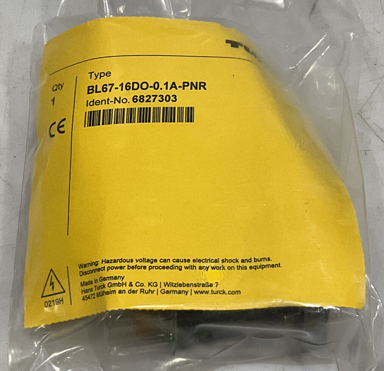 TURCK BL67-16DO-0.1A-PNR SYSTEM OUTPUT MODULE 16 DIGITAL OUTPUTS 24VDC LED U3S