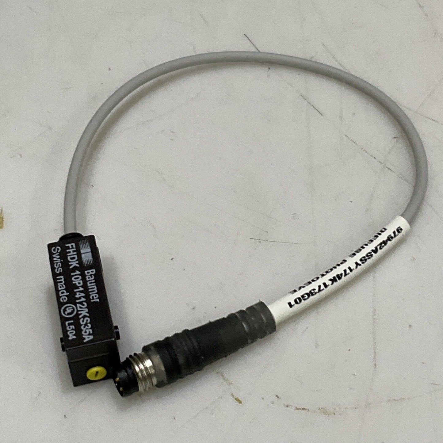BAUMER FHDK 10P1412/KS35A DIFFUSE PHOTOEYE PHOTOELECTRIC SENSOR ASSEMBLY U3S