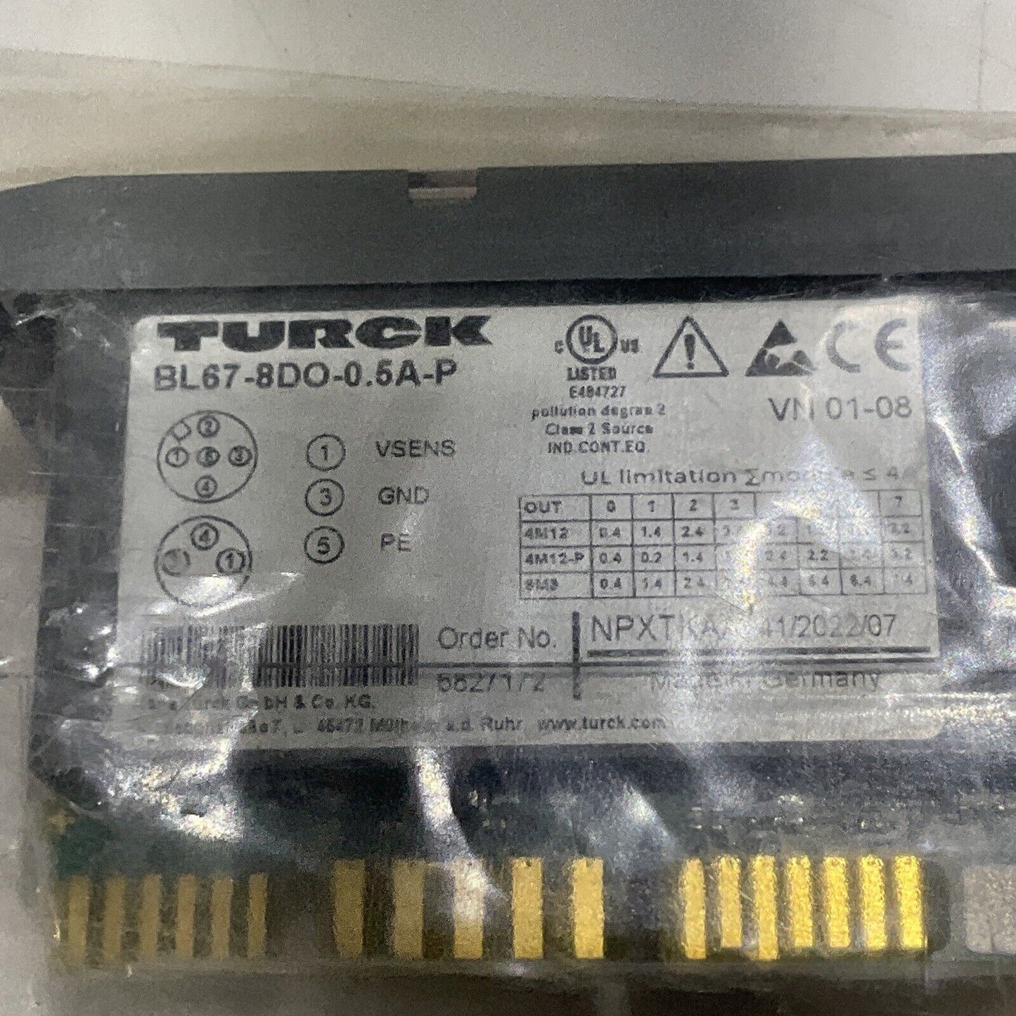 TURCK BL67-8DO-0.5A-P ELECTRONIC MODULE 8 DIGITAL OUTPUTS U3S