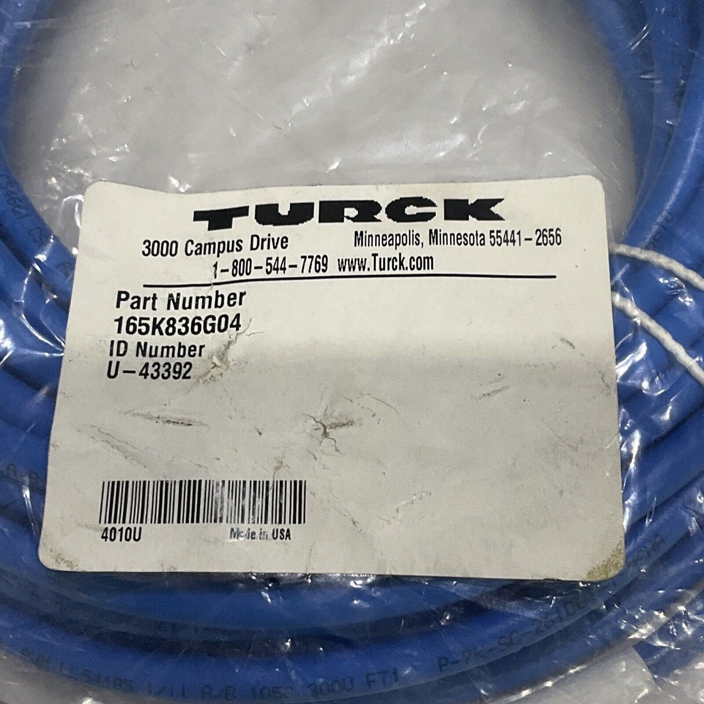 TURCK U-43392 165K836G04 CABLE ASSEMBLY INTERLOCK 08 W329 3919U U3S