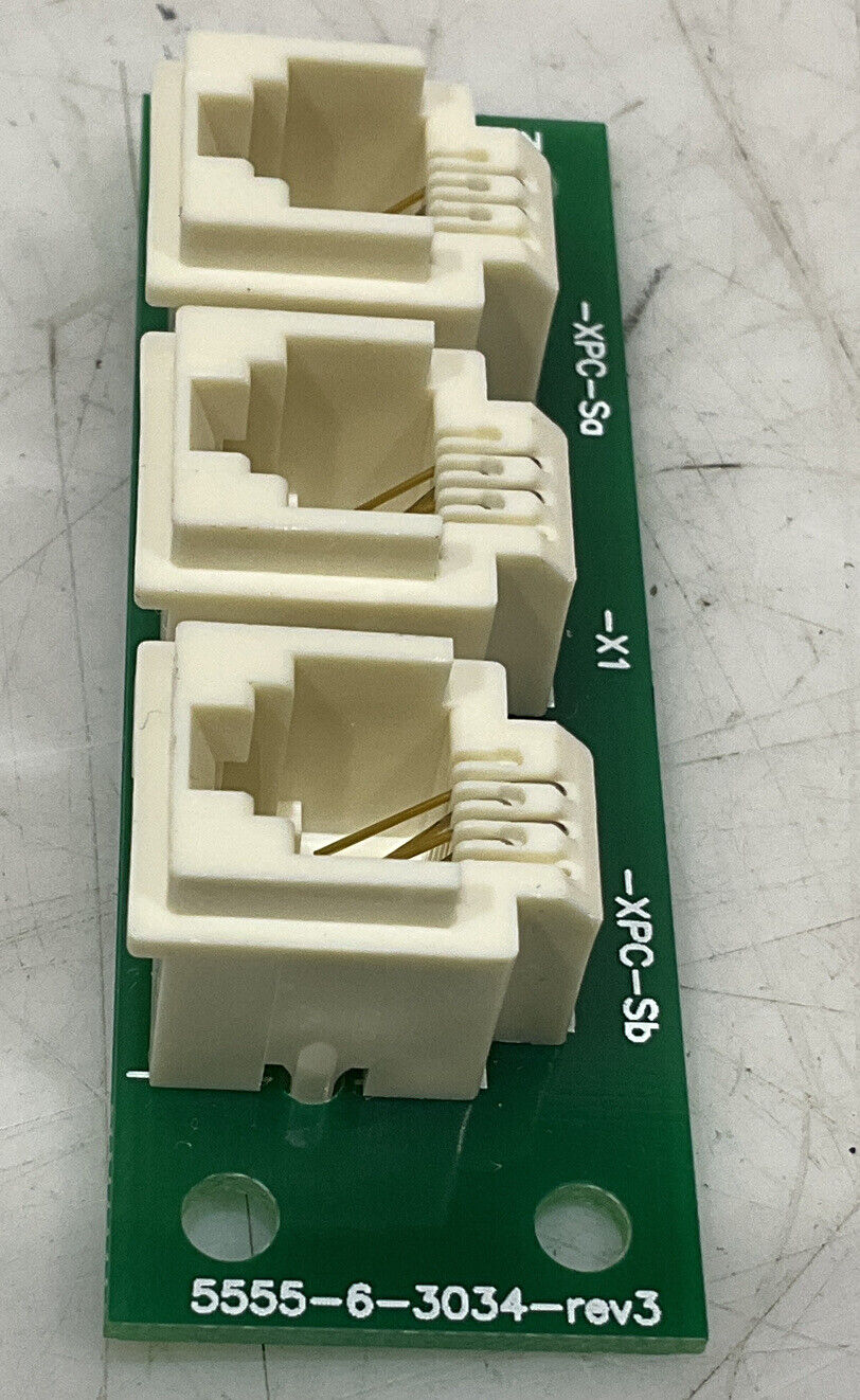 UNITED SORTATION SOLUTIONS 5555-6-3034 REV 3 RJ-11 3 PORT CIRCUIT BOARD U3S