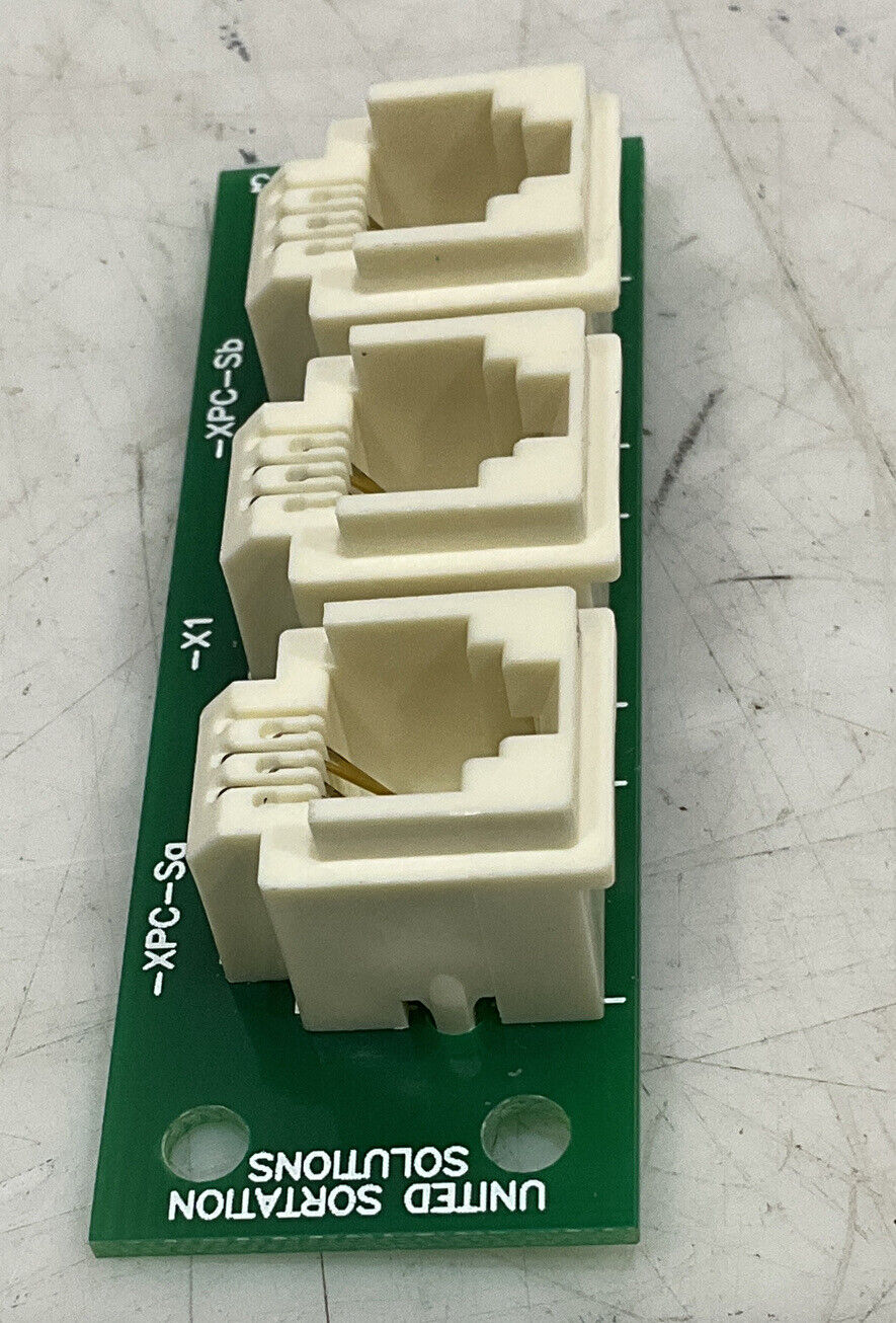 UNITED SORTATION SOLUTIONS 5555-6-3034 REV 3 RJ-11 3 PORT CIRCUIT BOARD U3S