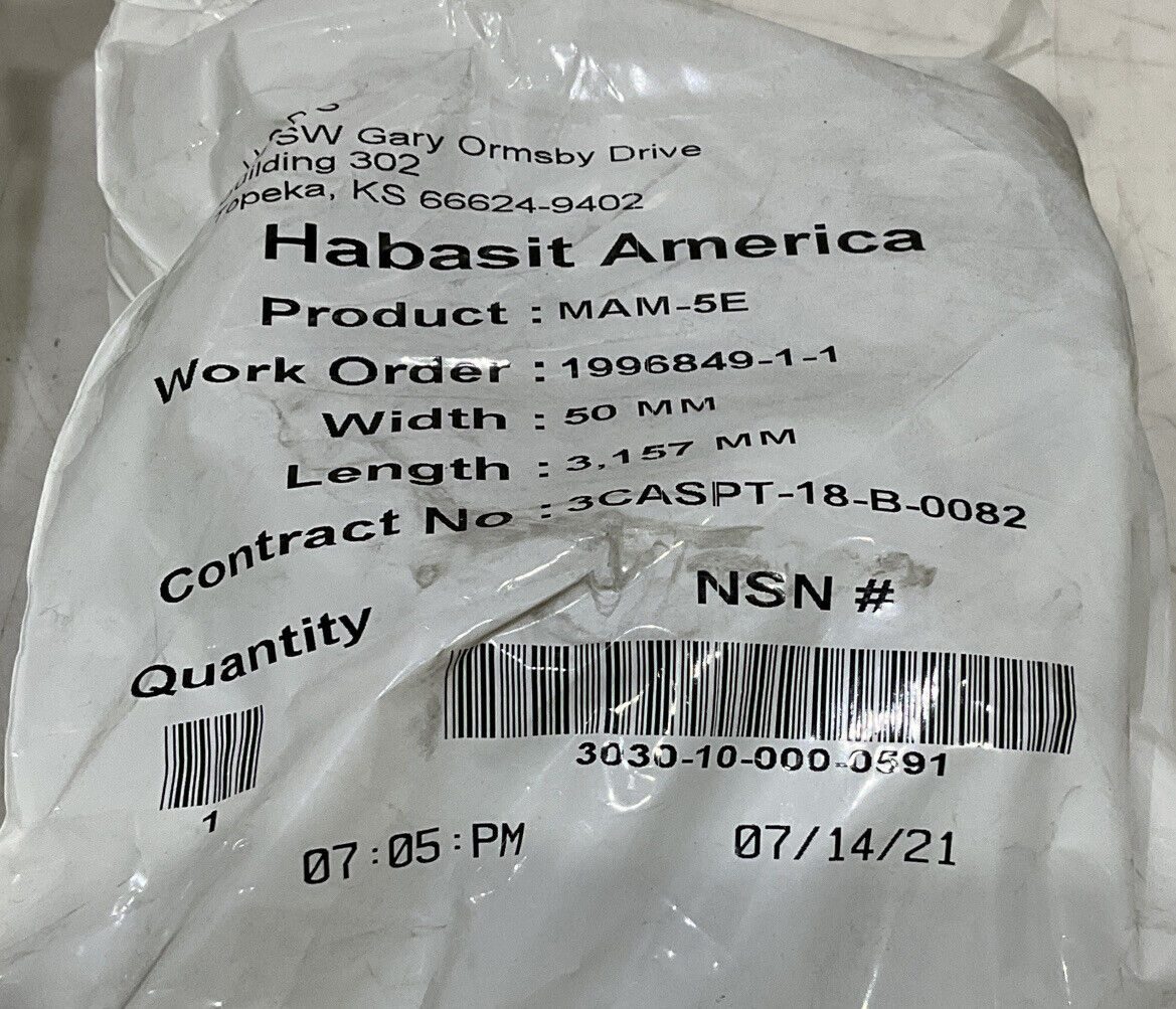 HABASIT AMERICA MAM-5E 50MM 3,157MM BELT LOT OF 3 U3S