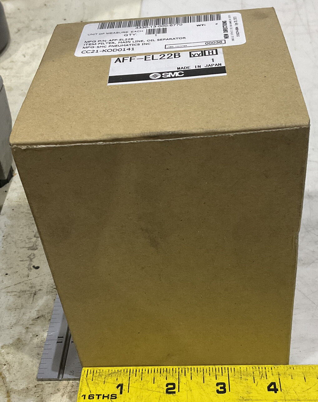 SMC AFF-EL22B MAIN LINE OIL SEPERATOR FILTER U3S