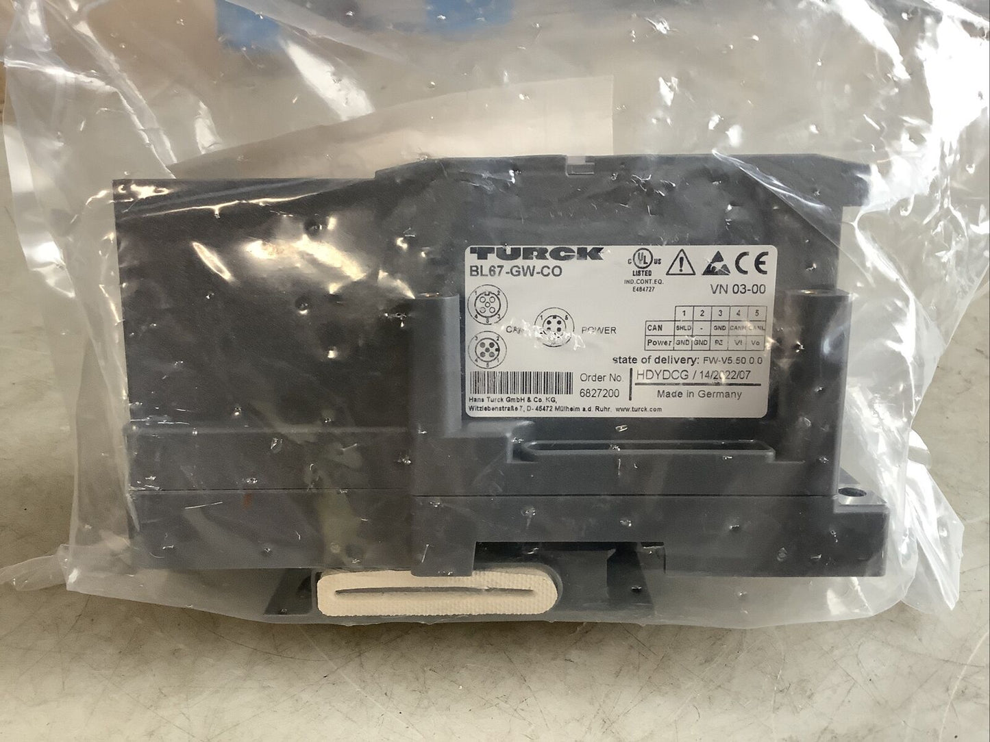 TURCK BL67-GW-CO I/O SYSTEM U3S
