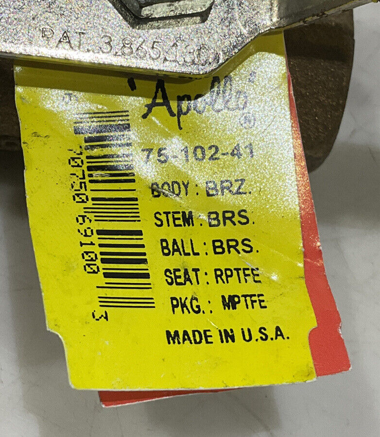 APOLLO 75-102-41 BRONZE BALL VALVE LOT OF 2 U3S