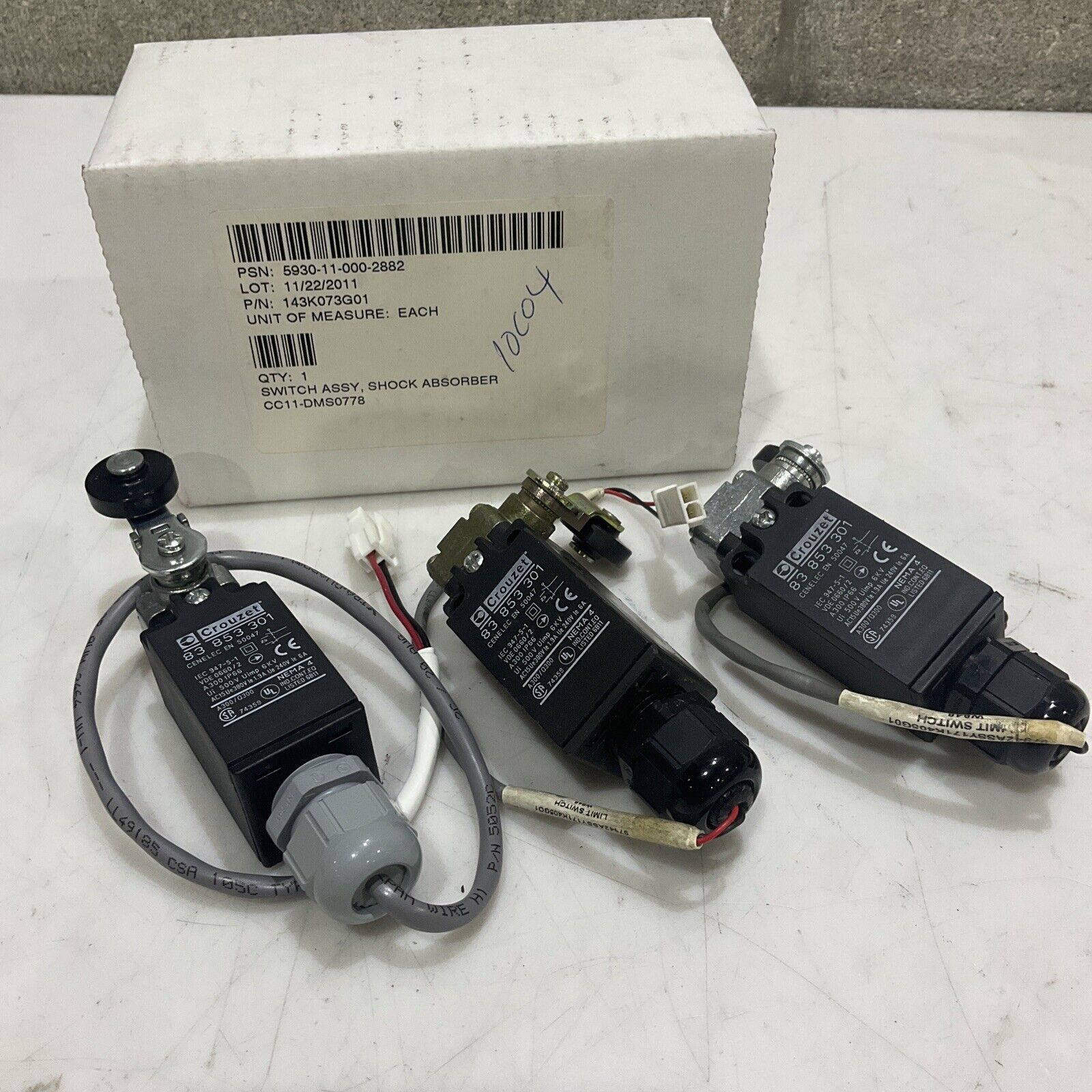 CROUZET 83 853 301 IEC 947-5-1 500V LIMIT SWITCH U3S – Industrial CROUZET 83 853 301 IEC 947-5-1 500V LIMIT SWITCH U3S – Industrial