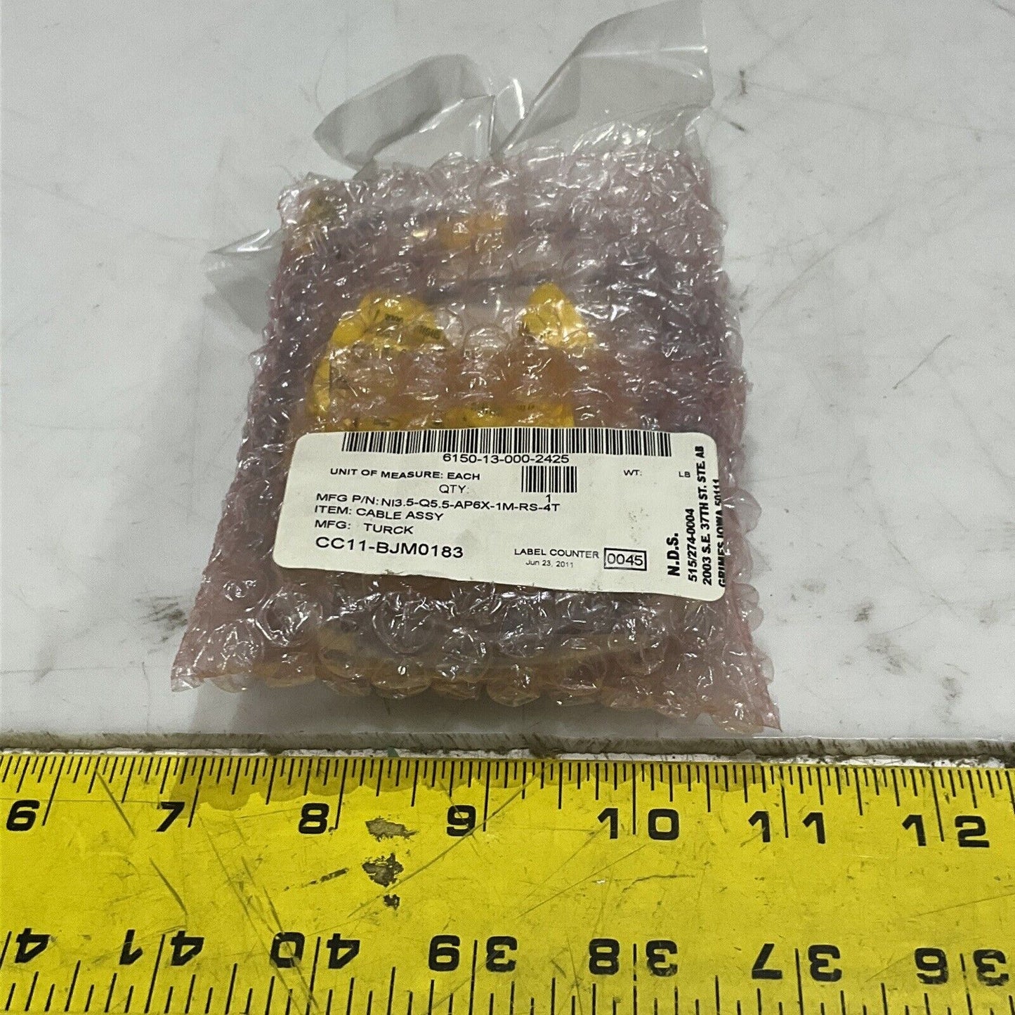 TURCK NI 3.5-Q5.5-AP6X-1M-RS 4T SENSOR CABLE ASSEMBLY LOT OF 2 U3S