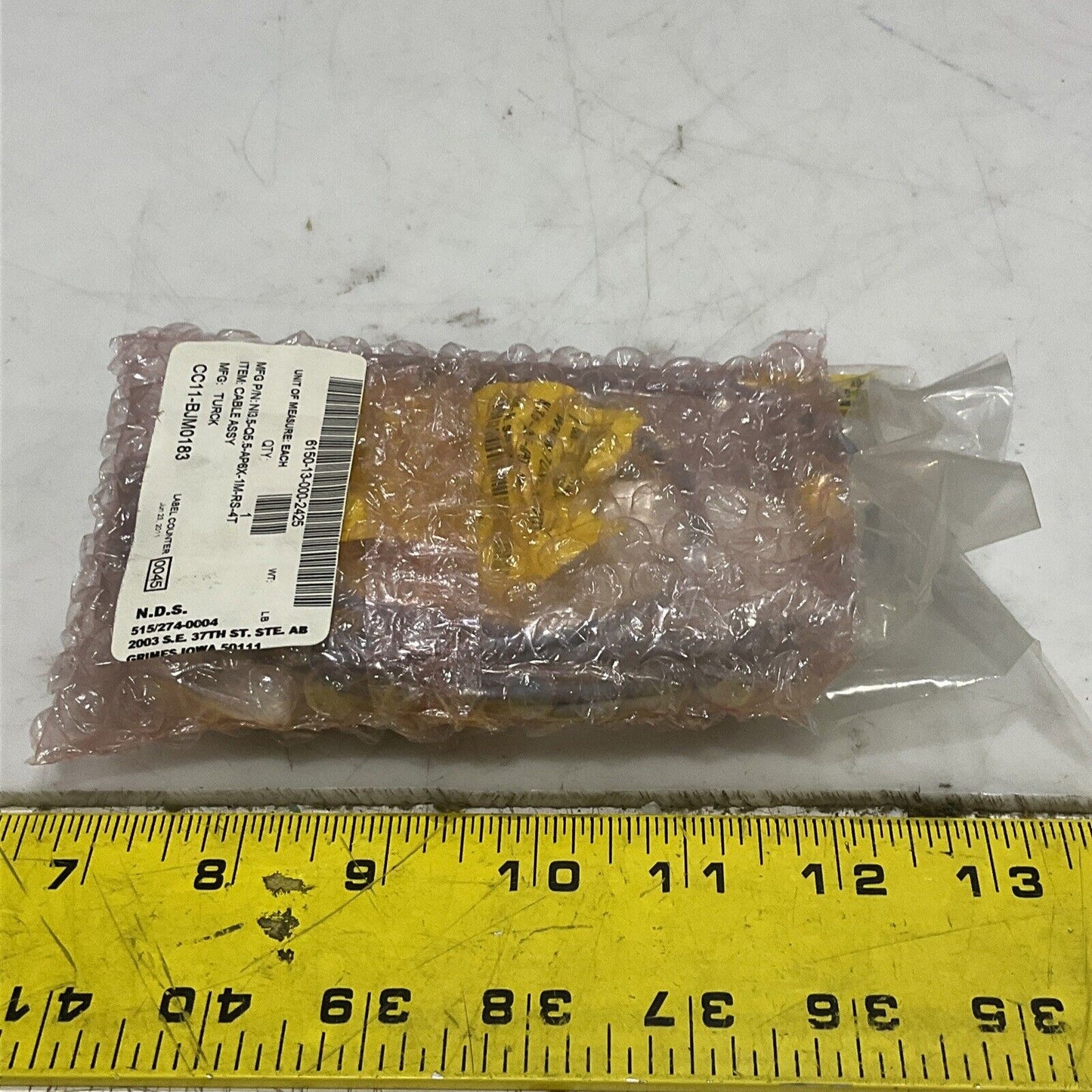 TURCK NI 3.5-Q5.5-AP6X-1M-RS 4T SENSOR CABLE ASSEMBLY LOT OF 2 U3S