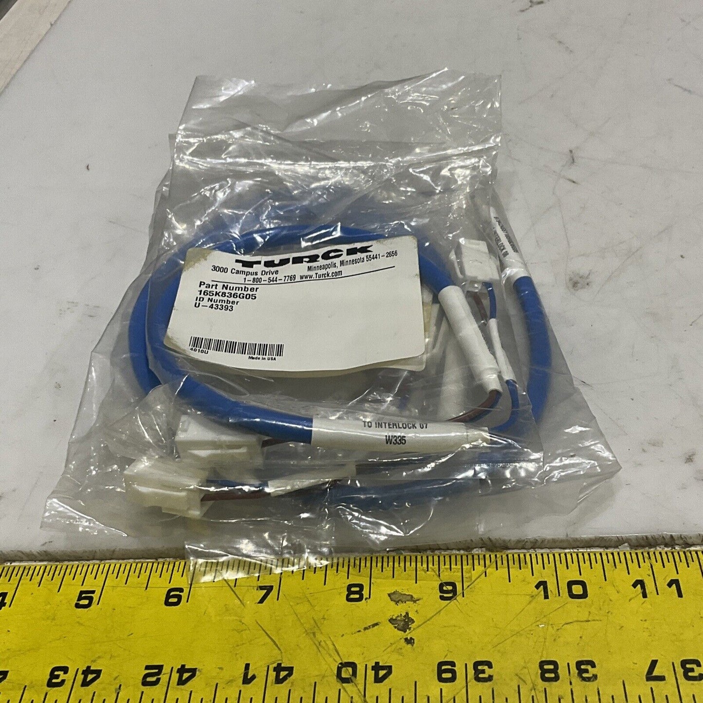 TURCK U-43393 165K836G05 CABLE ASSEMBLY LOT OF 4 U3S