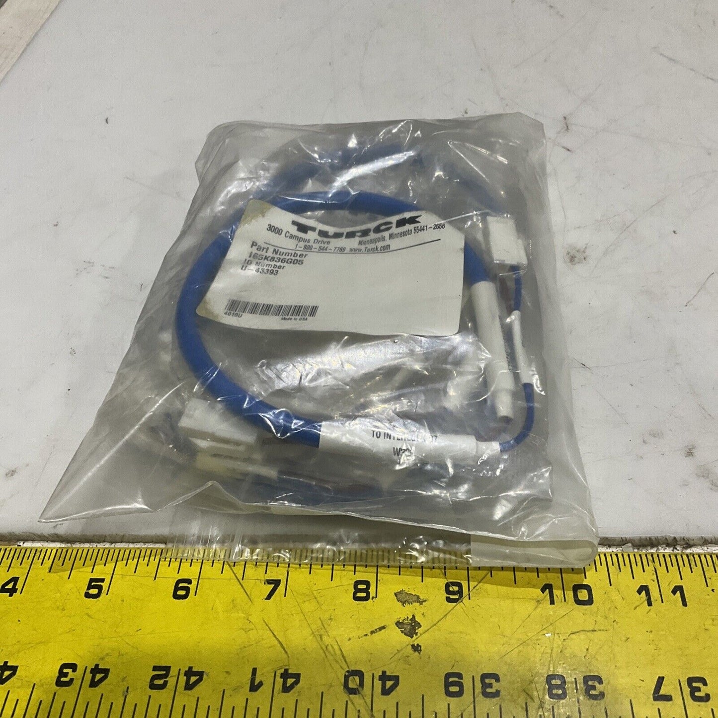 TURCK U-43393 165K836G05 CABLE ASSEMBLY LOT OF 4 U3S