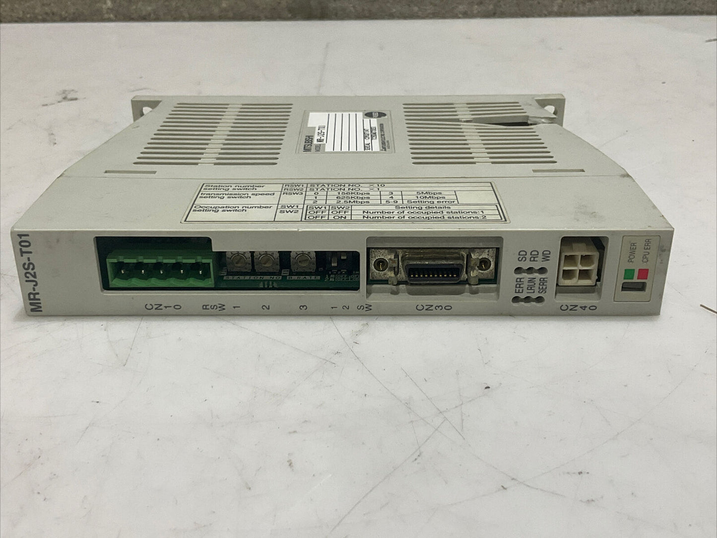 MITSUBISHI MR-J2S-T01 SERVO INTERFACE DRIVER CC-LINK I/O MODULE U3S