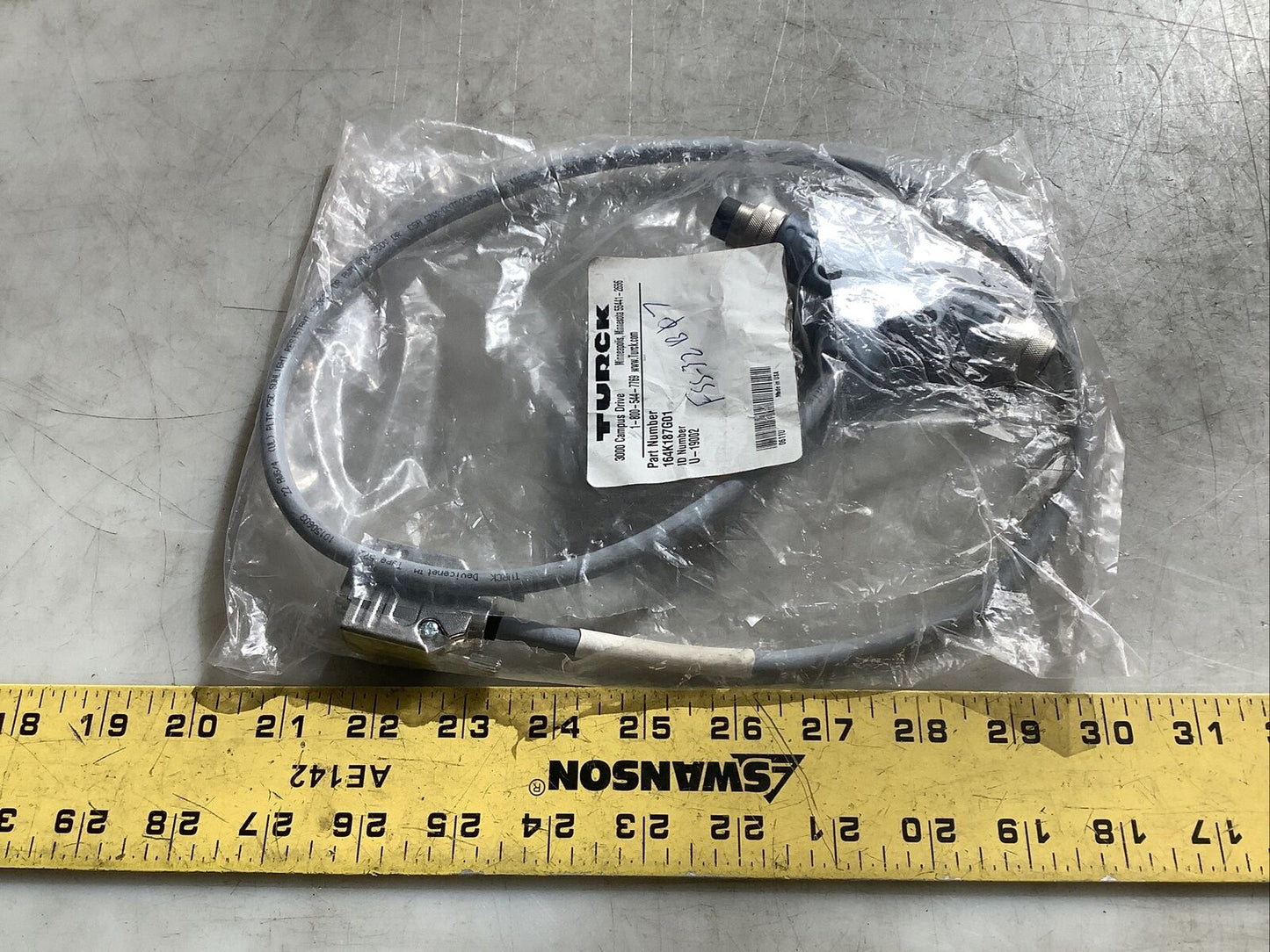 TURCK 164K187G01 U2-19002 CABLE ASSEMBLY U3S
