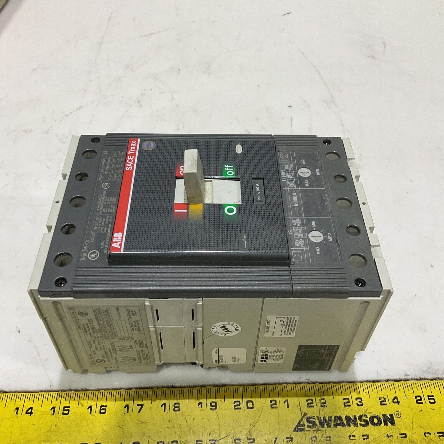 ABB T5N300TWS4 SACE TMAX TSN 400 CIRCUIT BREAKER 300A 3P U3S