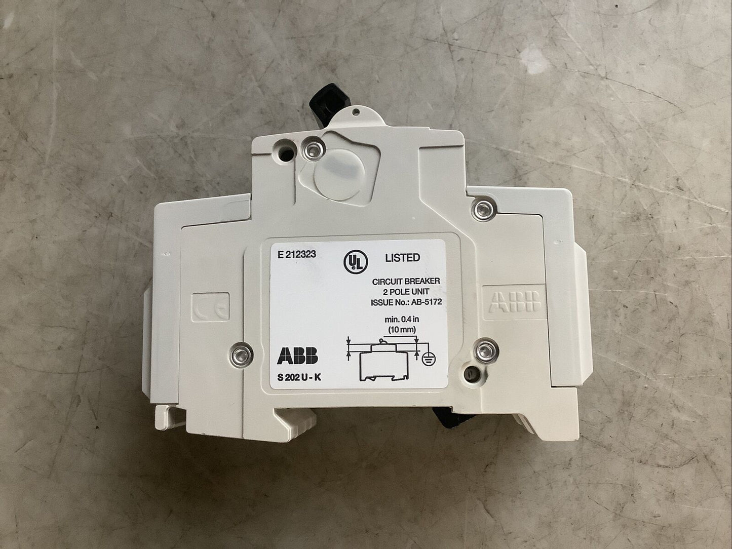ABB S202U-K10 CIRCUIT BREAKER 10A 240VAC 2 POLE U3S