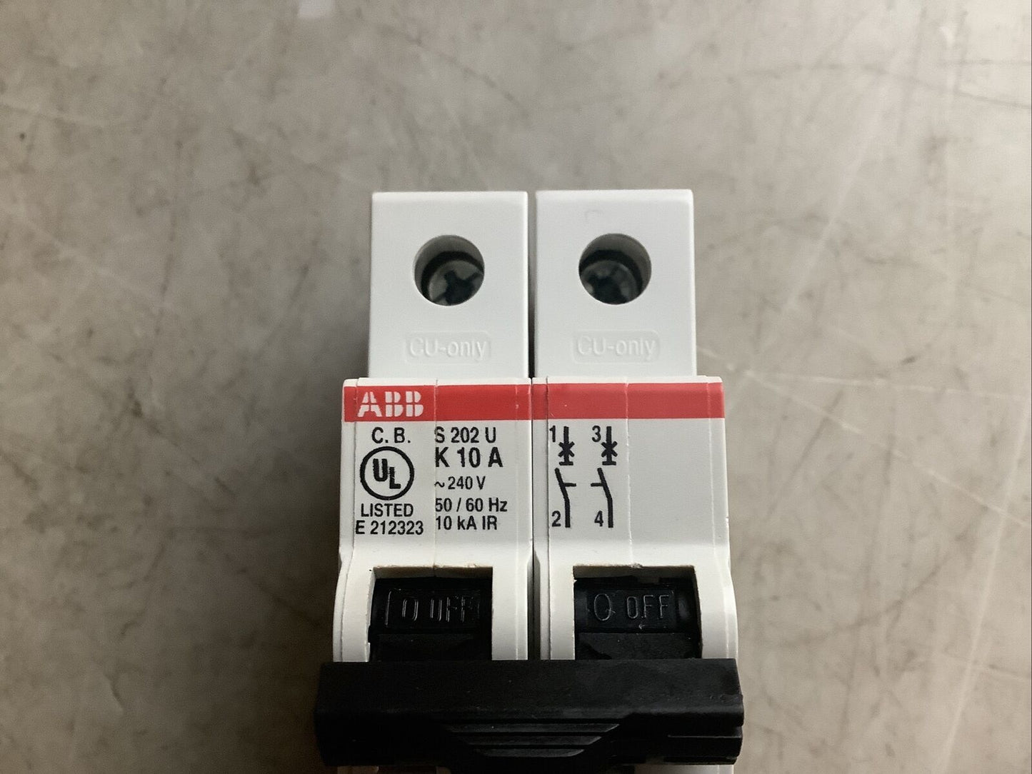ABB S202U-K10 CIRCUIT BREAKER 10A 240VAC 2 POLE U3S