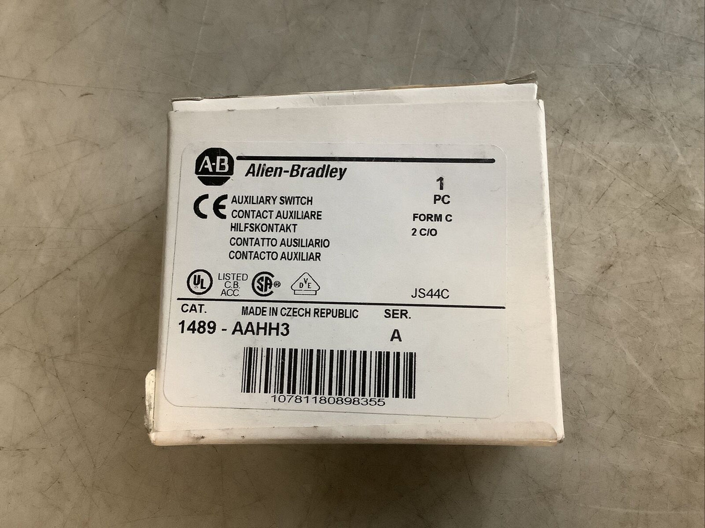 ALLEN BRADLEY 1489-AAHH3 AUXILIARY SWITCH CIRCUIT BREAKER U3S - LOT OF 2