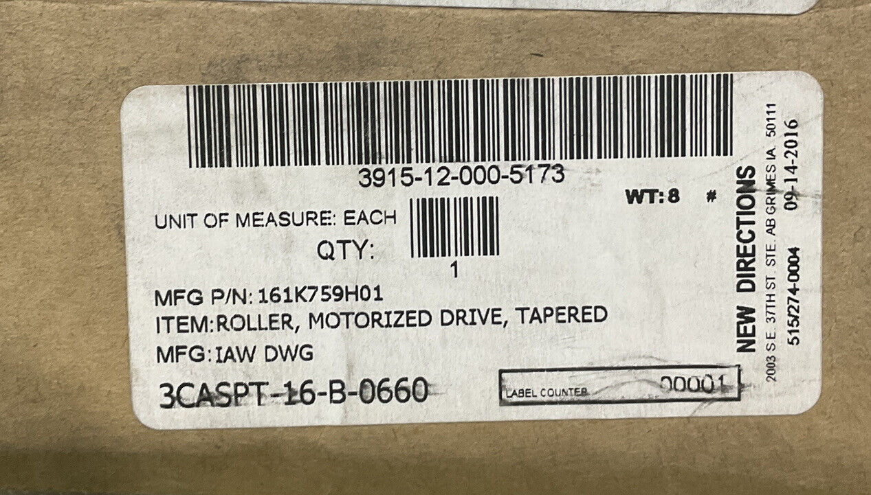 MOTORIZED DRIVE PM486FE-45-493-D-024-C200-P2 DC24V TAPERED ROLLER U3S