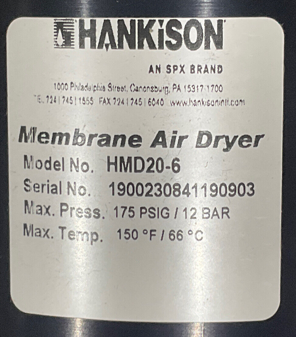 HANKISON HMD20-6 MEMBRANE DRYER U3S