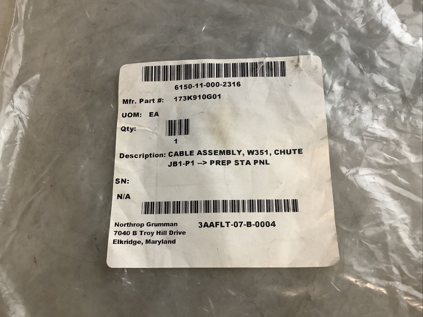 TURCK 173K910G01 CABLE ASSEMBLY U3S