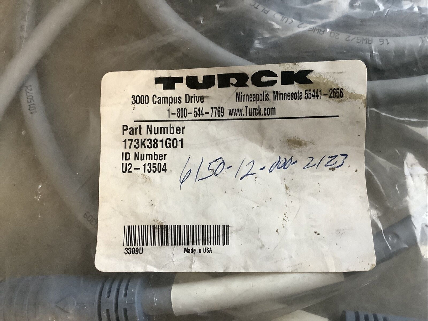TURCK 173K381G01 U2-13504 CABLE ASSEMBLY U3S
