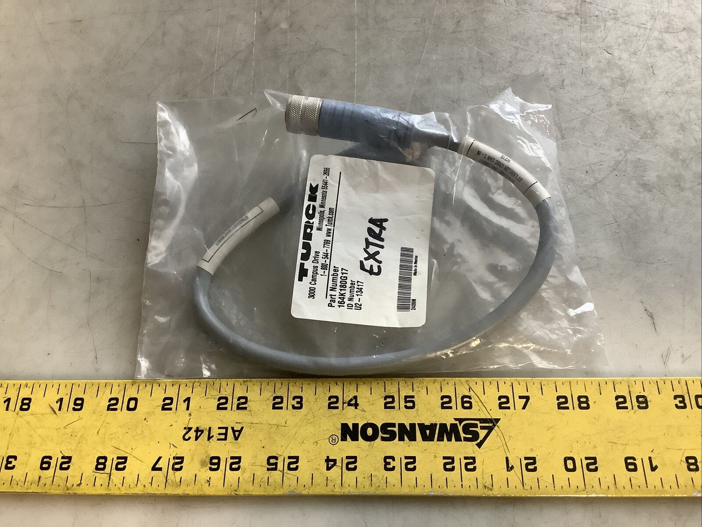 TURCK 164K180G17 U2-13417 CABLE ASSEMBLY U3S