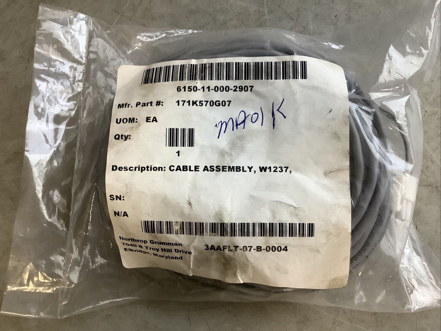 TURCK 171K570G07 CABLE ASSEMBLY U3S