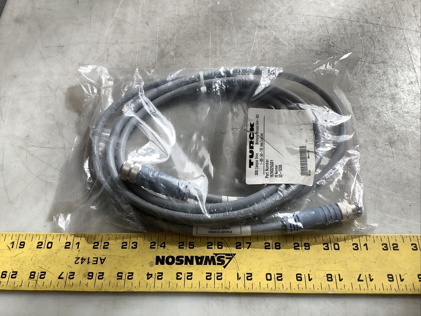 TURCK 167K025G01 U2-10306 CABLE ASSEMBLY U3S