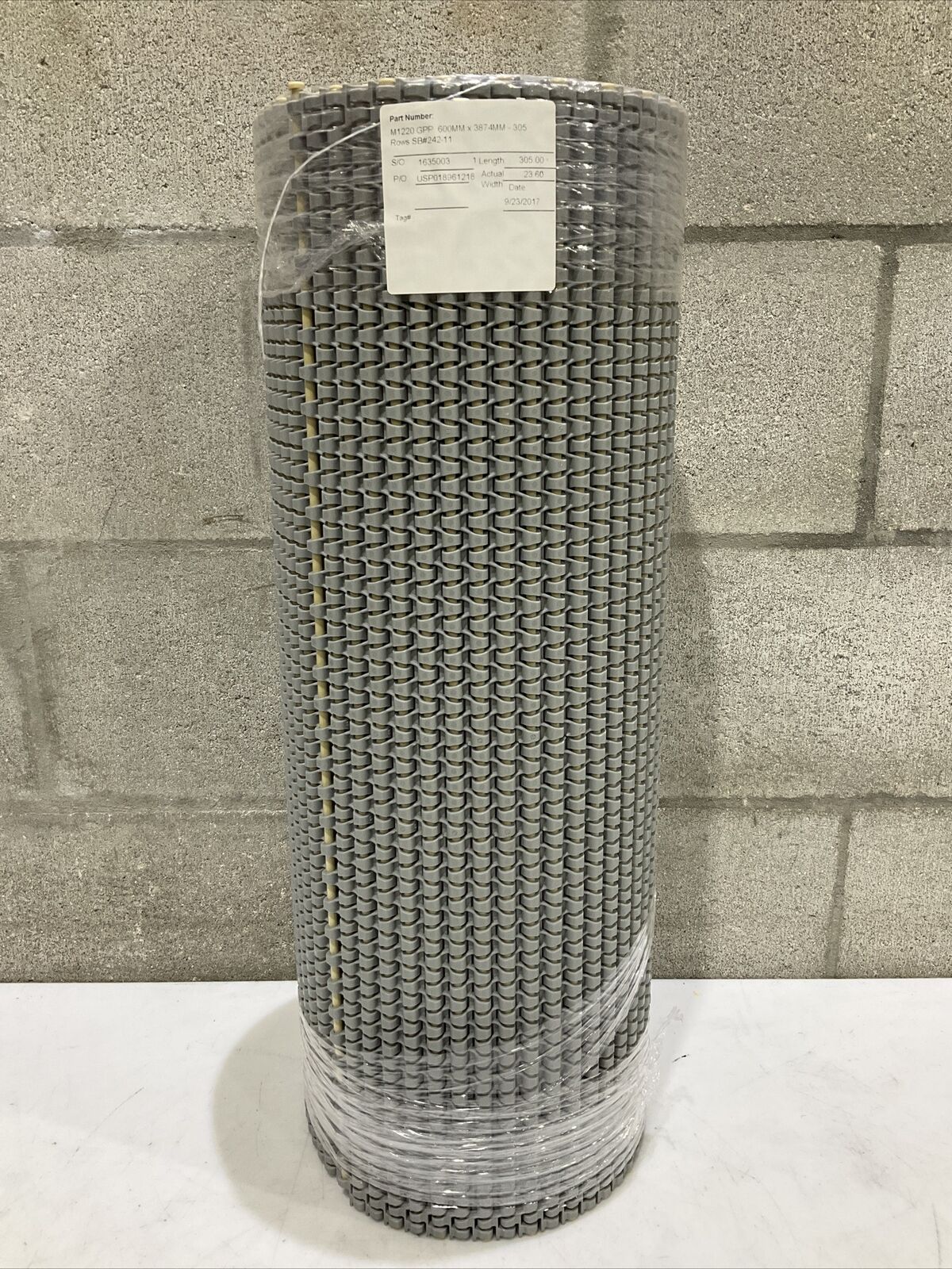 HABASIT M1220 MODULAR BELTING 24 IN X 153 IN 305 ROWS U3S