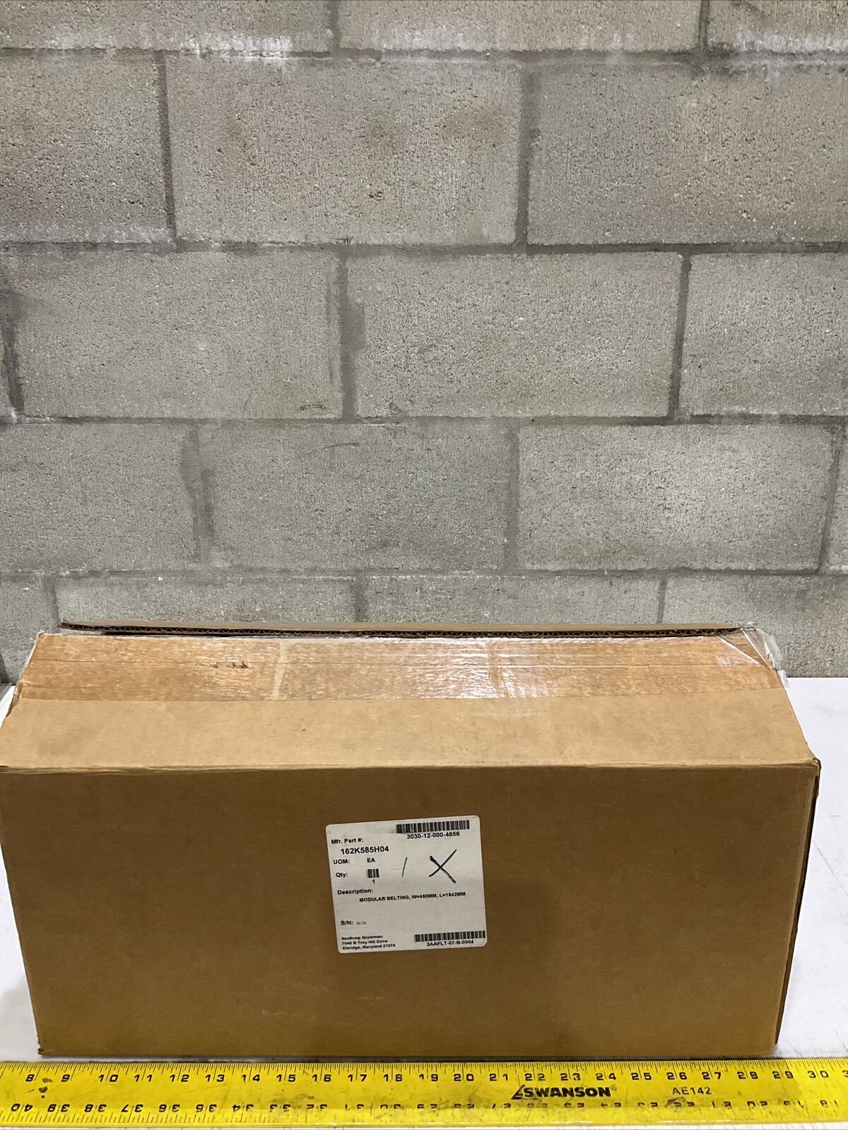 HABASIT AMERICA 97942-162585H04 678-288-3600 M1220 MODULAR BELTING 18” X 73” U3S