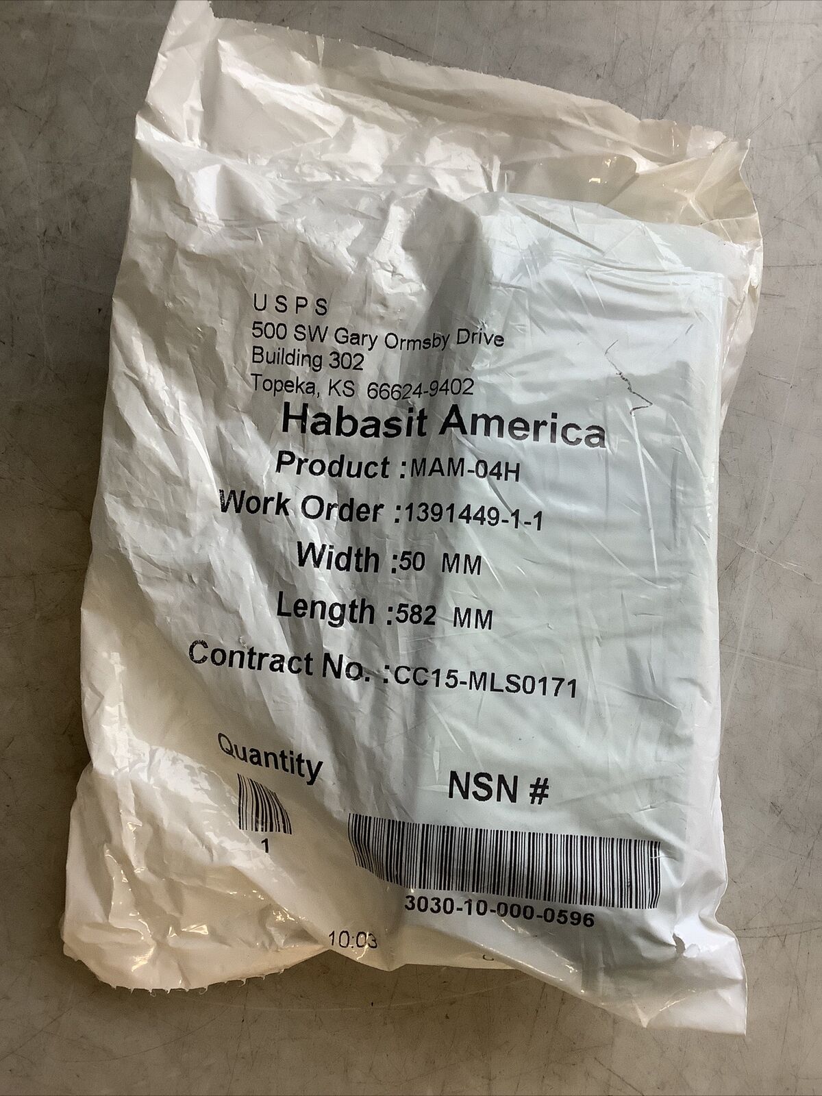 HABASIT AMERICA MAM-04H CONVEYOR BELT 50 MM X 582 MM U3S - LOT OF 3