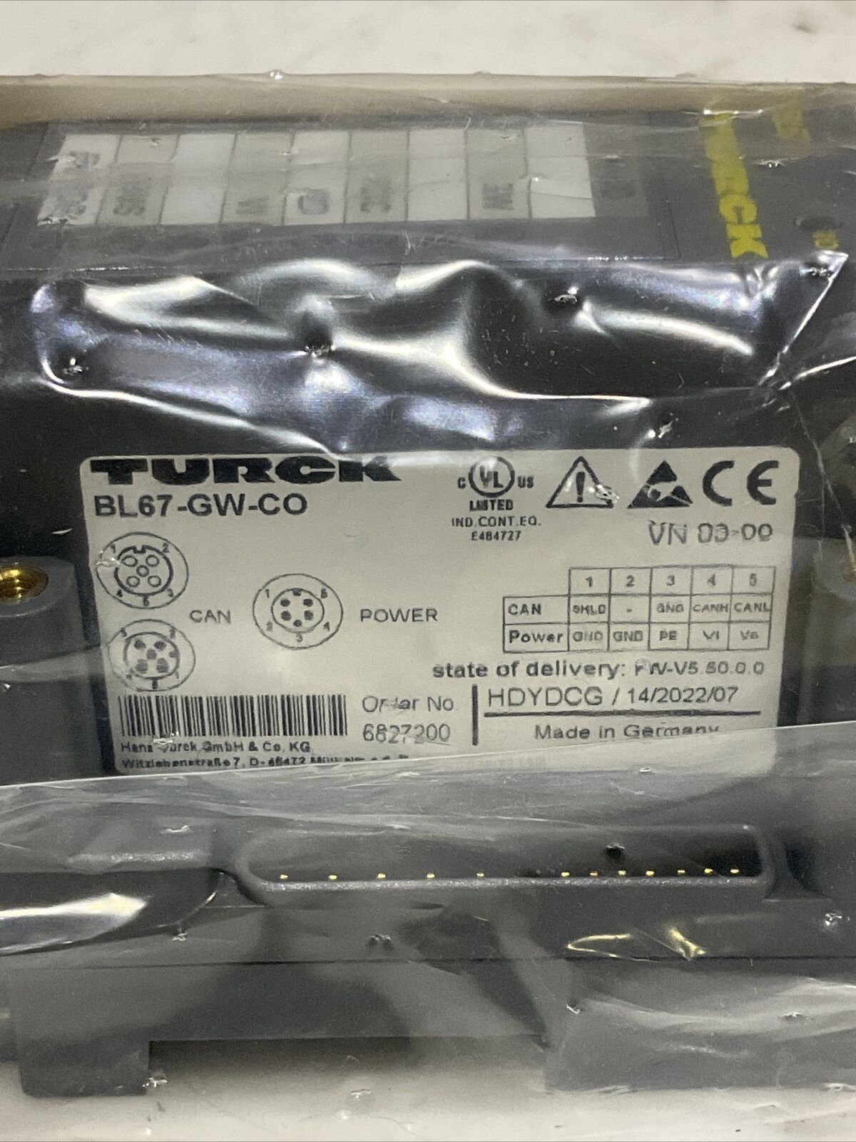 TURCK BL67-GW-CO I/O GATWAY U3S