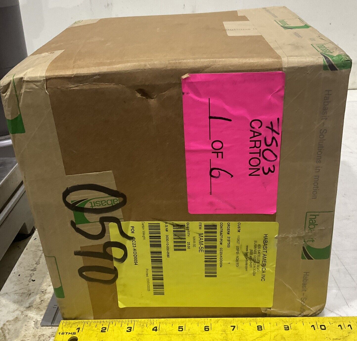 HABASIT MAM-5E CONVEYOR BELTS 2 IN BY 183 IN BOX OF 25 U3S