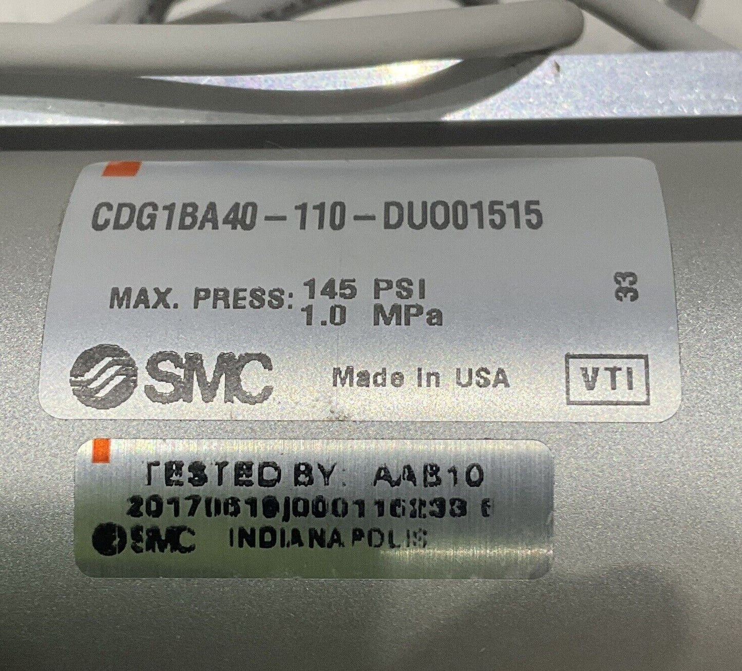 SMC CDG1BA40-110-DUO01515 GATE CYLINDER U3S